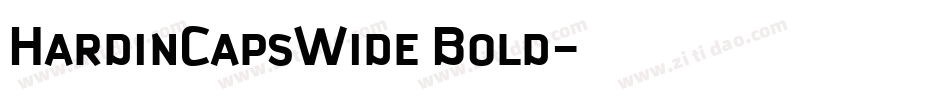 HardinCapsWide Bold字体转换